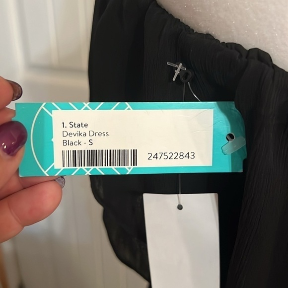 1 STATE Devika NWT Women's Black size Small Strapless Ruffle Tiered Maxi Dress - Picture 6 of 8